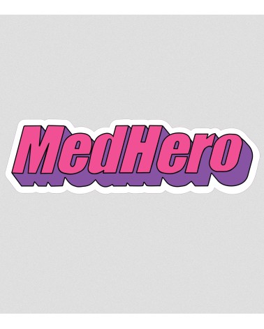 Medhero - Naklejka różowa