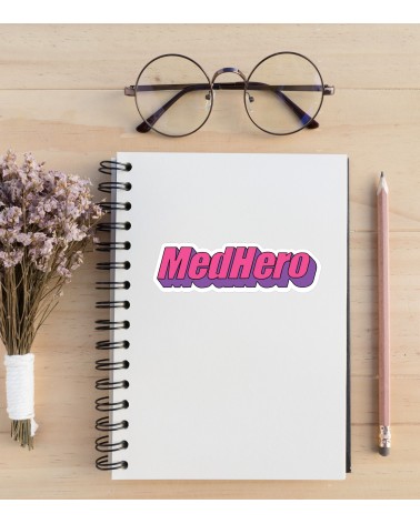 Medhero - Naklejka różowa