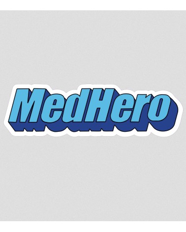 Medhero - naklejka niebieska