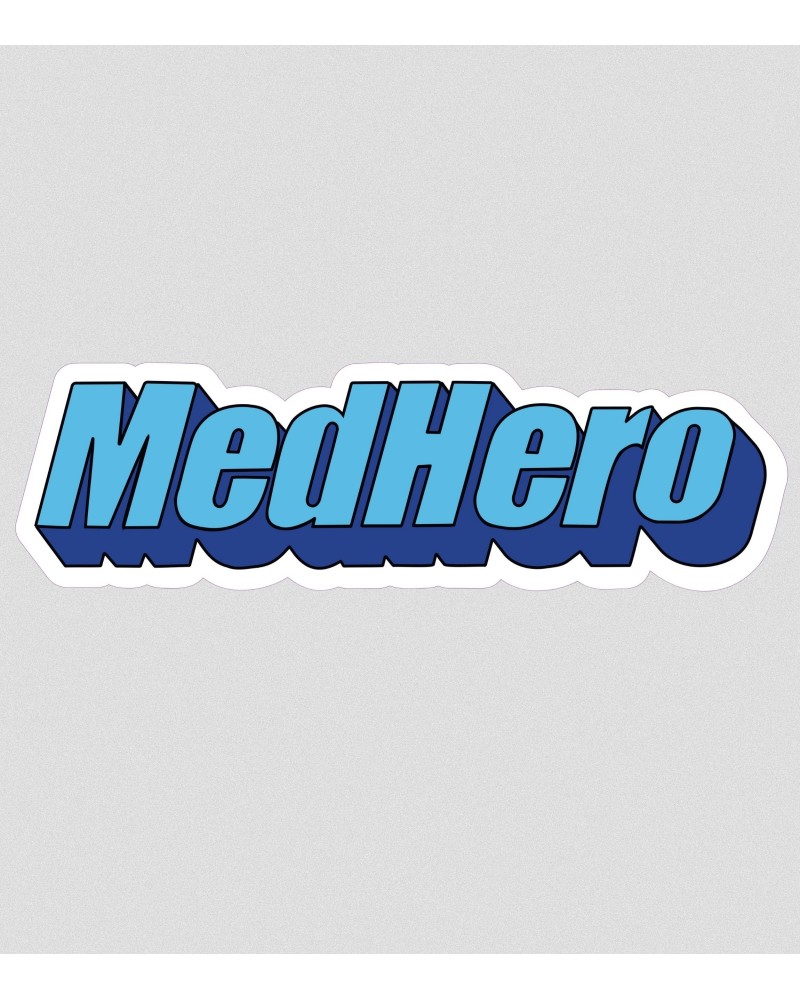 Medhero - naklejka niebieska